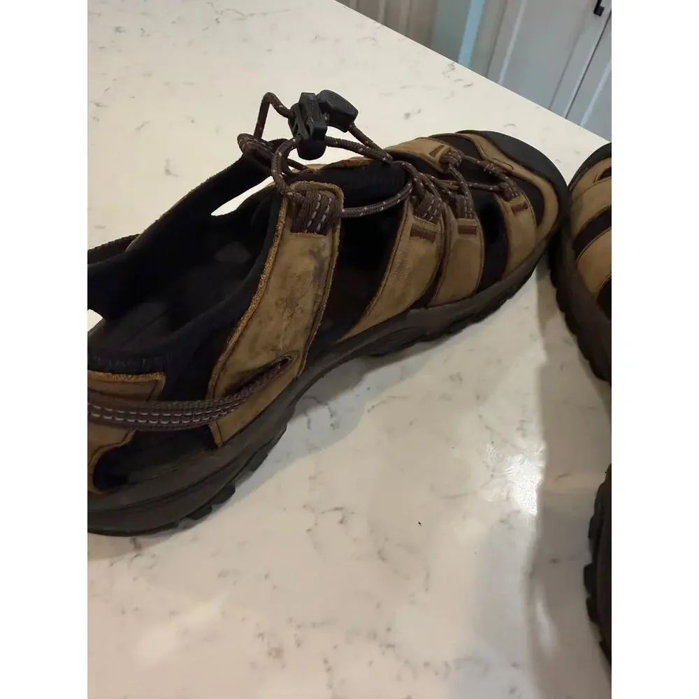 KEEN Newport H2 Men’s 8 Brown Leather Waterproof Hiking Sport Sandals